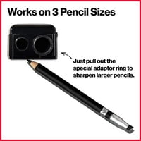 Универсални точки за острилка за всички дървени и пластмасови размери на молив, двойно острилка за молив за моливи за устни, вежди и моливи за очна линия