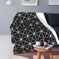 Северни линии одеяло абстрактно геометрично изкуство руно къмпинг одеяло супер меко леко красиво легло