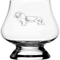 CHARLES SPANIEL DOG ​​Тематично офорт 6.5oz Glencairn Whiskey Glass