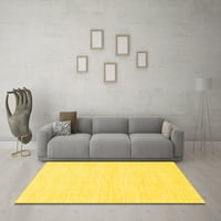 Ahgly Company вътрешен правоъгълник плътни жълти килими за модерна зона, 3 '5'