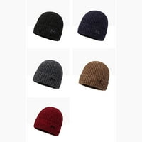Мъжки зимни топли шапки за плетене Висока еластичност и шапки за задържане на топлина за ежедневни и на открито пазаруване на ски черно