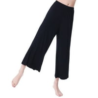 Женски спално бельо панталони с джобове Лятна ежедневна тренировка йога каприс панталони еластични суитчъри с талии с джобове