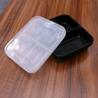 3-отделни ястия подготвителни контейнери с капаци за съхранение на храна BO микровълнова безопасна кутия за обяд