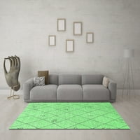 Ahgly Company Indoor Rectangle Solid Emerald Green Modern Area Rugs, 5 '7'
