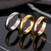 Worallymy Party Banquet Ring Portable Douples Lovers Alloy Modern Style Rings Simple Design Decoration Jewelry Gift Gift Silver Size 7