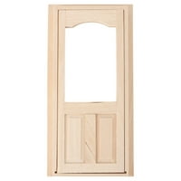 Поставете мини къща Направи си сам дървена врата с линейна лента празна дървена врата