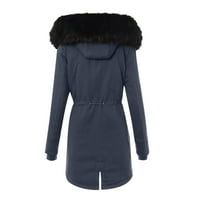 Дълги зимни палта за жени, облечени топло екстремно студено време, изтичащи термични тежки пухкави якета надолу