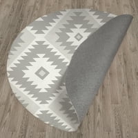 Тангиер Килим сив и бял килим от Kavka Designs