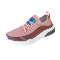 Kukoosong дамски комфортни обувки Лято плюс размер модна ежедневна мрежа дишащи дамски спортни плоски обувки жени розови 39