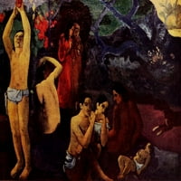 Откъде идваме от печат на плакати от P. Gauguin