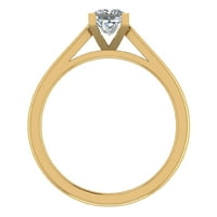Диамантени годежни пръстени за жени GIA сертифицирана принцеса пасианс диамантен пръстен 18k злато 0. Карат