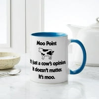 Cafepress - Moo Point - Oz Ceramic Mug - Чаша за новост за кафе