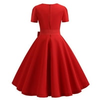 Женски реколта разваляща рокля от 1950 -те коледни вечерни коктейлни рокли Hepburn Sweetheart Prom Maxi рокли