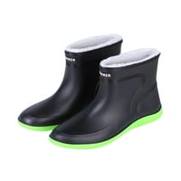 Rotosw Дамски дъждовни ботуши Комфорт кръг пръст на градински обувки работещи ежедневно водоустойчиво работна обувка Зелена 9