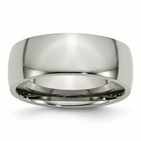 Le & Lu Chisel Titanium Polished Band Ring
