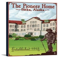 Sitka, Аляска - Pioneer Home - Плакат за фенер
